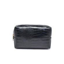 Load image into Gallery viewer, Croc Chic Cosmetic Pouch: Black