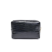 Load image into Gallery viewer, Croc Chic Cosmetic Pouch: Black