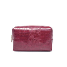 Load image into Gallery viewer, Croc Chic Cosmetic Pouch: Black