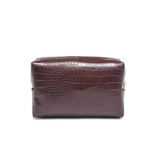 Load image into Gallery viewer, Croc Chic Cosmetic Pouch: Black