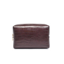 Load image into Gallery viewer, Croc Chic Cosmetic Pouch: Black
