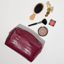 Load image into Gallery viewer, Croc Chic Cosmetic Pouch: Black