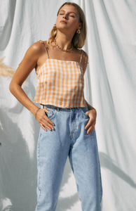 Fallon Tie-Shoulder Crop Top